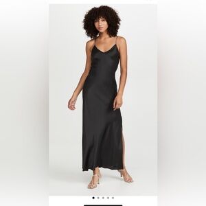 Dannijo crystal strap silk slip dress